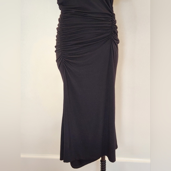 || SUNDRY || black midi dress, knit, casual, dolman sleeves, size 2 - Picture 4 of 11
